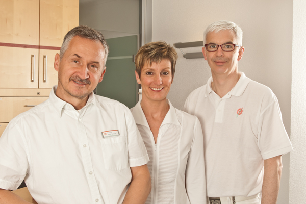 Frauenärzte Frank Schmidt, Dr. Peter Jungmann und Bianca Koppers in Saarlouis